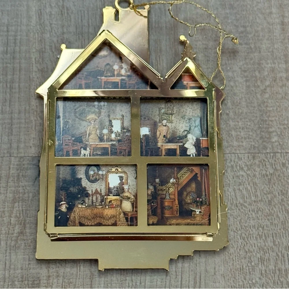 Victorian House Gold Dark Academia Whimsigoth Christmas Ornament 🎄